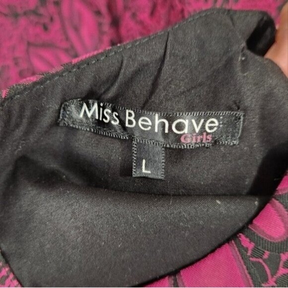 Miss Behave Girls Floral Fit and Flare Brocade Tween Dress Size L - Picture 8 of 8